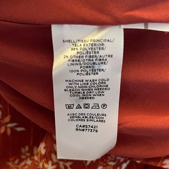 Ann Taylor Womens 8 Shimmer Floral Flutter Cottage Boho Midi Dress - Picture 12 of 15